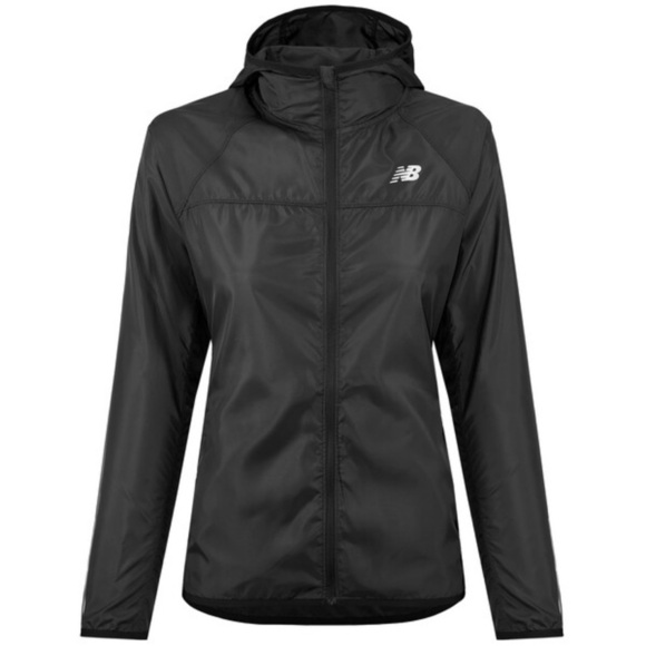 New Balance Women’s Black Windcheater Wind Breaker Jacket Running Biking NWT S - Picture 1 of 16